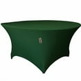 thumbnail image 2 of LA Linen Round Spandex Tablecloth, 48-Inch Round 30-Inch High, Green Hunter, 2 of 4