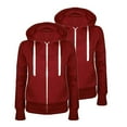 thumbnail image 1 of Chaquetas y abrigos casuales con capucha sin mangas para mujer, moda informal, con capucha, ajustados, con cremallera, de polar, chaqueta con capucha japonesa para mujer, 1 of 2