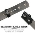 thumbnail image 3 of HJONES Men’s Replacement Belt no Buckle Belt Strap, Men's Leather Belt with Silver Snap On Belt Without Buckle 1 1/2” Wide(Flowerblack,34inch), 3 of 7