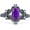 Amethyst Cubic Zirconia with Black Tone, variant on Art Deco Marquise Filigree Engagement Ring Ruby Cubic Zirconia Rose Tone 925 Sterling Silver, Size 9