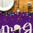 thumbnail image 5 of Sm:)e Happy Birthday Polka Dot Purple Table Runner 13x48 Inch, 5 of 7