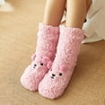 thumbnail image 2 of iOPQO Slipper Socks for Women, Gripper Socks for Women, Comfortable Socks for Women, Fluzzy Socks, Thick Socks Women, Pink One Size, 2 of 4