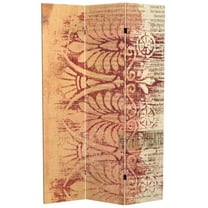 Oriental Furniture 6 ft. Tall Yesterday Canvas Room Divider - 3 Panel