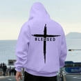 thumbnail image 4 of MHFRRA Sudadera con Capucha para Hombre, de Manga Larga, Informal, con Diseño Estampado, para Uso Diario y Actividades Al Aire Libre, Cómoda Sudadera con Capucha para Otoño E Invierno Púrpura, 4 of 6