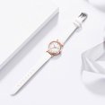 thumbnail image 3 of Reloj de cuarzo de moda Reloj de pulsera de estilo simple con correa de cuero PU informal (blanco), 3 of 3