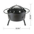 thumbnail image 4 of 32'' Bridgeman Star and Moon Iron Burning Outdoor Fire Pit, 4 of 9