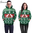 thumbnail image 2 of Sudadera con capucha de Navidad para hombre y mujer, suéter con bolsillo, ropa de calle informal cálida, ropa estampada de muñeco de nieve de gran tamaño, 2 of 4