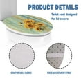 thumbnail image 6 of ZIATUBLE Wood Stripe Sunflower Toilet Lid Covers for Bathroom Protction Round Elongated Toilet Seat Covers Universal Toilet Lid Dust Cover Home Decor, 6 of 6