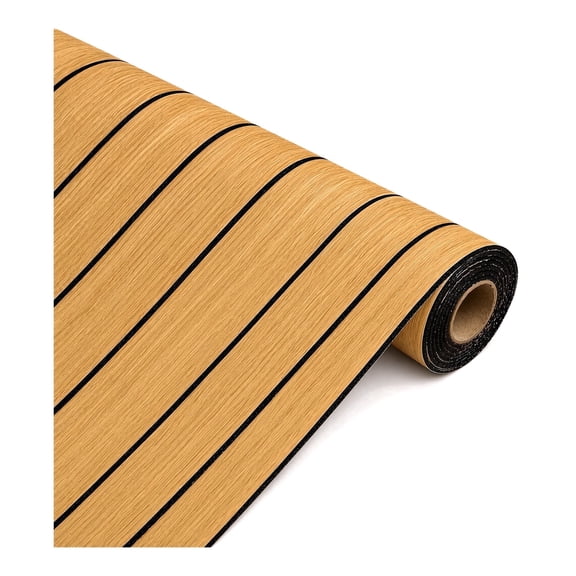 Accent Wall – Peel and Stick Wood Slat Wallpaper, 15.75"×118.11", Water-Resistant PVC, for TV Wall, Living Room & Home Decor