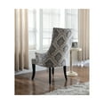 thumbnail image 2 of Best Master Adelmo Floral Pattern Fabric Upholstered Accent Chair in Natural, 2 of 3
