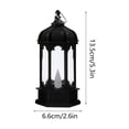 thumbnail image 3 of Hexagonal LED Electronic Candle Light with Black Metal Frame Vintage Indoor Patio Hanging Ambient Decor Lamp, 3 of 6