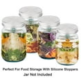 thumbnail image 1 of Unique Bargains 6 Pcs Couvercles en Acier Inoxydable à Grand Ouverture pour Pots Mason Bocaux de Mise en Conserve Conservation des Aliments par le Haut, 1 of 7