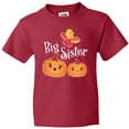 thumbnail image 3 of Inktastic Big Sister Pumpkins with Fall Leaves Youth T-Shirt, 3 of 5