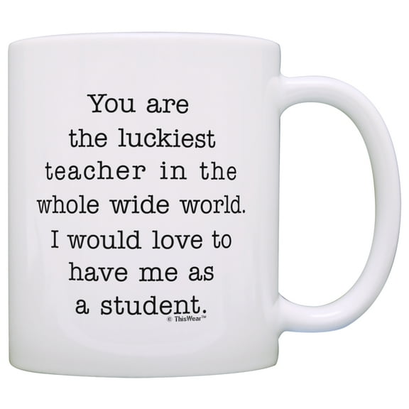 ThisWear Teacher Gifts Teacher You Are Luckiest Teacher Gift Ideas Spanish Teacher Gifts Teacher Thank You 11 ounce Coffee Mug