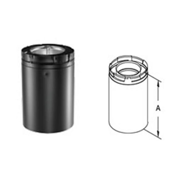 5'' x 8'' DirectVent Pro 8-1/2'' Black Chimney Pipe Extension