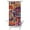 boho-1405, variant on Small Stall Narrow Shower Curtain 36"W x 72"L – Tropical Bohemian Leaves, Mid-Century Abstract Boho Botanical Bathroom Decor, Vintage Floral Palm Leaf Pattern, Rustic Tribal Folk Style
