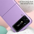 thumbnail image 5 of SaniMore for Samsung Galaxy Z Flip 4 6.7" Ultra-Thin Folding Case, Rugged PC Case with Ribbon Lanyard Anti-Fingerprint Full Body Protective Case for Samsung Z Flip 4 Women Men, Purple, 5 of 8