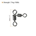 thumbnail image 2 of 3 Way Swivel 156lb Copper Fishing Cross Line T Turn Terminal Tackle, Black 20 Pack, 2 of 6
