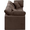 thumbnail image 4 of Meridian Furniture Indulge 94" Contemporary Velvet Modular Sofa in Brown, 4 of 9