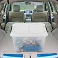 thumbnail image 6 of Yesdate 4-Pack Plastic Large Storage Box with Lid, Latching Storage Box Bin, Clear, 30 L, 6 of 6