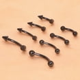 thumbnail image 1 of 8Pcs Eyebrow Piercing Jewelry Curved Barbell Tiny Eyebrow Ring Labret Lip Jewelry Ear Rook Navel Small Belly Button Ring 16g FJH, 1 of 7