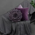 thumbnail image 2 of JWH Deep Purple 3D Textured Flower Throw Pillow Soft Suede Decorative Cushion for Couch Bedroom and Living Room 14x14inches, 2 of 9