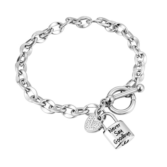 XIUDA Urn Bracelet for Ashes Stainless Steel Locket Bracelet for ashes OT Buckle Cremation Jewelry for Ashes Memorial Gift