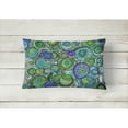 thumbnail image 2 of Carolines Treasures 8962PW1216 Abstract in Blues and Greens Canvas Fabric Decorative Pillow, 12H x16W, multicolor, 2 of 3