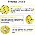 thumbnail image 4 of PET-U 1/2 Inch Polyester Rope Double Braid Pulling Ropes for Swing Tree Work Yellow 150 Feet, 4 of 6
