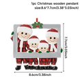 thumbnail image 3 of Decoración navideña 2023 para el hogar DIY personalizado familia Papá Noel árbol de Navidad adornos colgantes colgante regalo de Año Nuevo Navidad, 3 of 5