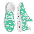 thumbnail image 1 of Zapatos de enfermera con estampado de gato de dibujos animados, suela gruesa, cómodos, con cordones, de punto, para uso médico de mascotas, 1 of 6
