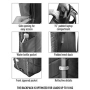 ZIPIT Puffer Backpack, High School and College Bag, Padded Laptop Compartment, Tear Resistant (Blue)