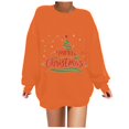 thumbnail image 2 of Futezty Merry Christmas Sweatshirt For Women Plaid Tree Cute Blouse Xmas Farm Holiday Pullover Tops, 2 of 4