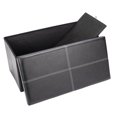 thumbnail image 1 of FCH PU Leather Belt Line Footstool Black 76*38*38cm, 1 of 17