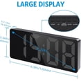 thumbnail image 2 of Reloj despertador digital, reloj digital con pantalla LED, alarma matutina con temperatura y fecha, alimentación USB o pilas, color blanco, 2 of 5