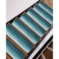 thumbnail image 7 of Stair Treads for Wooden Steps,Turquoise Waves Peel and Stick Stair Treads with Adhesive,Simple Ombre Abstract Sea Waves Art Non Slip Indoor Stairs Runner Rugs Mats for Elders Dogs 8"x30" 7PCS, 7 of 7