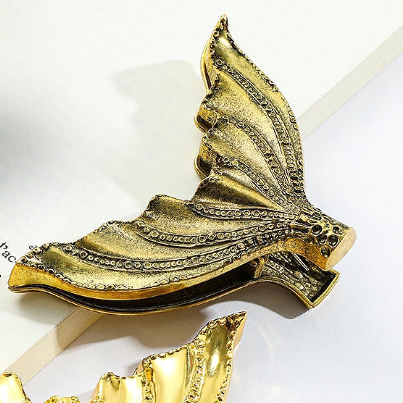 QccHieUs Fish Tail Book Clip Bookmark Reading Marker Page Holder for Men Women Teens Boys Old Gold
