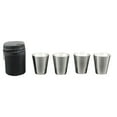 thumbnail image 2 of 4PCS/Set 30ML Mini Stainless Steel Props; Capital Shot Glass Cup Wine Drinking Glasses PU Leather Cover Bag Home Kitchen Bar, 2 of 8