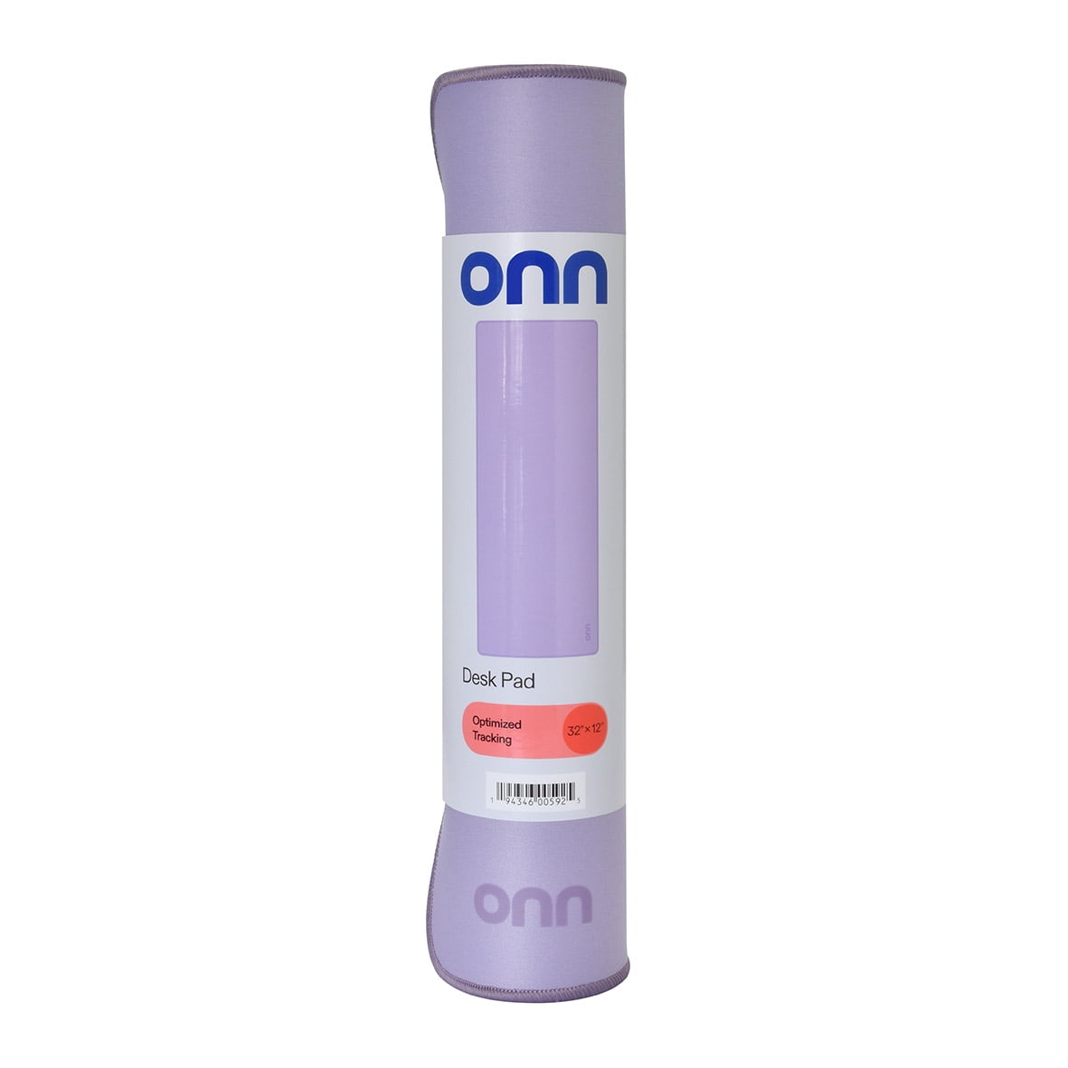 onn Desktop Mat, Rectangle, Polyester Surface with Nonslip Natural Rubber Backing, Lavender Sky, 32" x12"