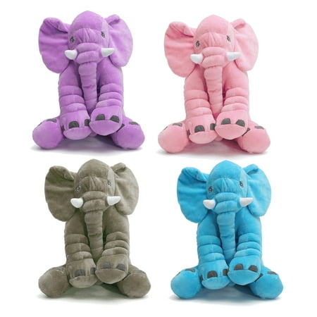 12x10Inch Soft Stuffed Plush Elephant Sleep Pillow Lumbar Cushion Lovely Cute Baby Kids Children Doll Toys Birthday