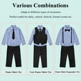 thumbnail image 5 of ETHAN Toddler Suit for Boys Black Boys Easter Outfit Vest and Bow Tie Set for Wedding Church 2T, 5 of 7