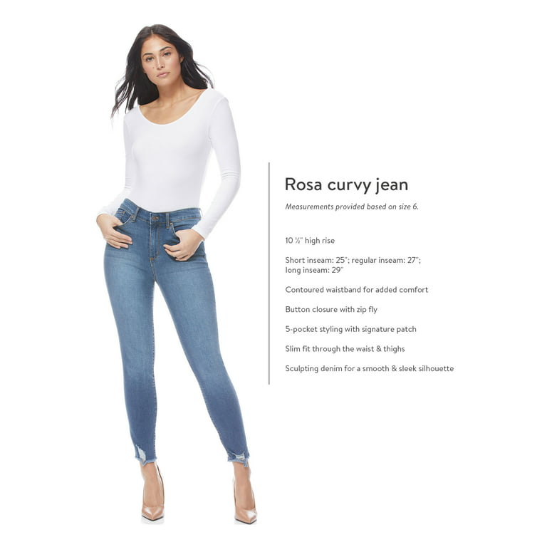 Sofia Vergara Women’s Rosa Curvy High Waisted Sailor Ankle Jeans Size 16