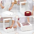 10 Inch Cake Box with Cake Boards Set 20pcs 10x10x5 Inches, Bakery Box