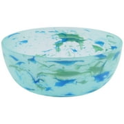 Mainstays - Teal Tie Dye Round Plastic Bowl, 38-Ounce