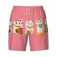 thumbnail image 4 of Lsque Mens Swim Trunks Cute Cat Pattern - Bathing Suit Compression Liner - Beach Swim Shorts Swimwear - (S-3XL) - Stretch Quick Dry -Small, 4 of 9