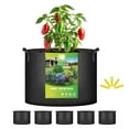 thumbnail image 1 of Bolsas para cultivo de plantas iPower, tela no tejida, 10 galones, paquete de 5, color negro, 1 of 7