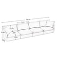 thumbnail image 4 of UXENAFANA Oversize Comfy Sofa Couch Sleeper - 156.6'' Chenille with Deep 24'' Seat and 2 Pillows, for Living Room Bedroom Office Apartment,DIY Combination, Orange, 4 of 5