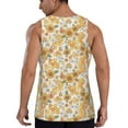 thumbnail image 3 of Easygdp Groovy Hippie Flower Mushrooms Men's Tank Top, Sleeveless Muscle T Shirts, Breathable, Quick-Dry, Loose for Gym, Running, Fitness - 4X-Large, 3 of 9