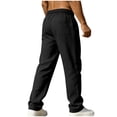thumbnail image 6 of Zorckvet Pants for Men Loose Black with Pockets Straight Leg Casual Workout Mens Beach Pant, 6 of 9