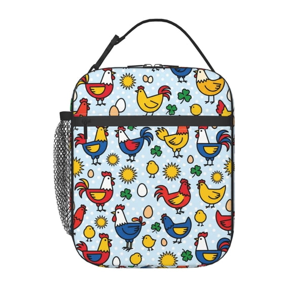 Chicken Lunch Box Insulated Lunch Bag, Reusable High Capacity Thermal Tote, Leakproof Cooler Bag For Women Men Work Travel Picnic Office